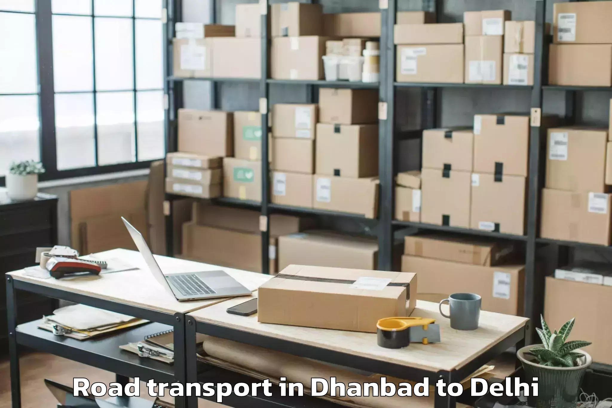 Book Dhanbad to Seema Puri Road Transport